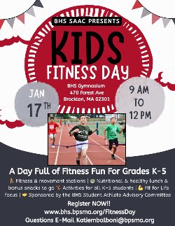 Flyer for kids fitness day